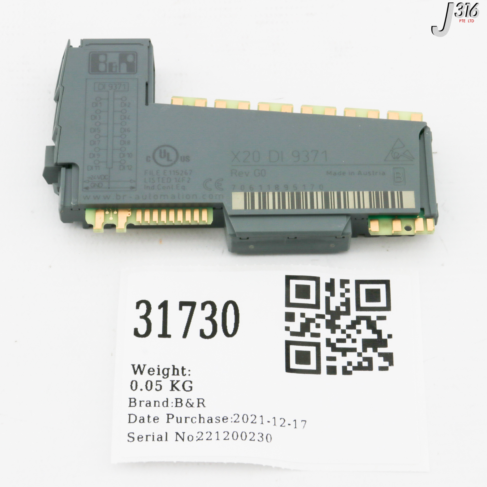 31730 B&R X20 DIGITAL INPUT MODULE (NEW) X20 DI 9371 – J316Gallery